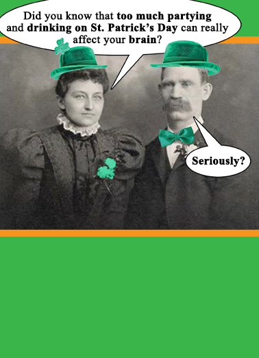 St. Pats Brain St. Patrick's Day Card Cover
