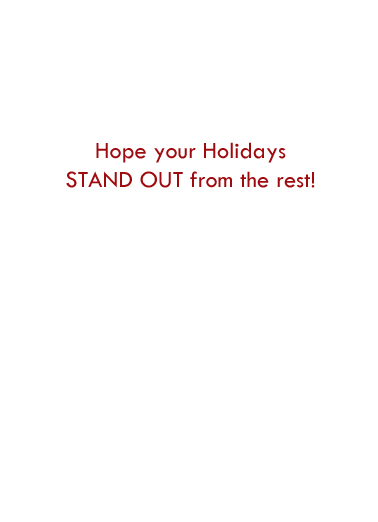 Stand Out Happy Holidays Card Inside