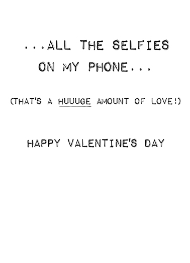 Star Selfies Valentine's Day Ecard Inside