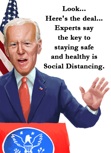 Stay Away Biden Quarantine Ecard Cover