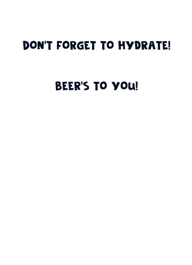 Stay Healthy Beer Birthday Card Inside