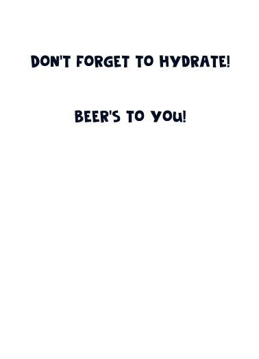 Stay Healthy Beer Funny Card Inside