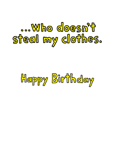Steal Clothes Cartoons Card Inside