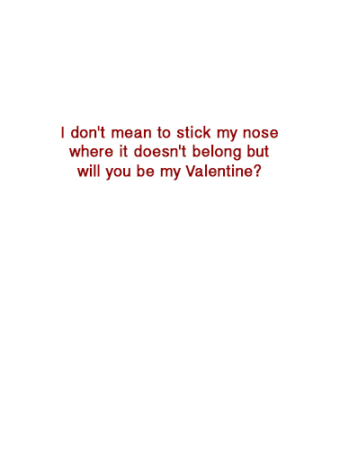 Stick my Nose Valentine's Day Card Inside
