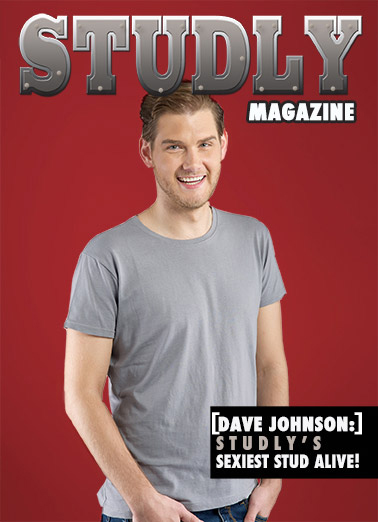 Studly Magazine - Funny Add Your Photo Card to personalize and send.