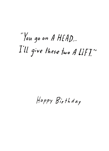 Stupid Birthday Riddle 5x7 greeting Card Inside