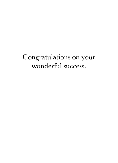 Success Grad Upload 5x7 greeting Card Inside