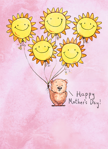 Sun Balloons Mother's Day Card Cover