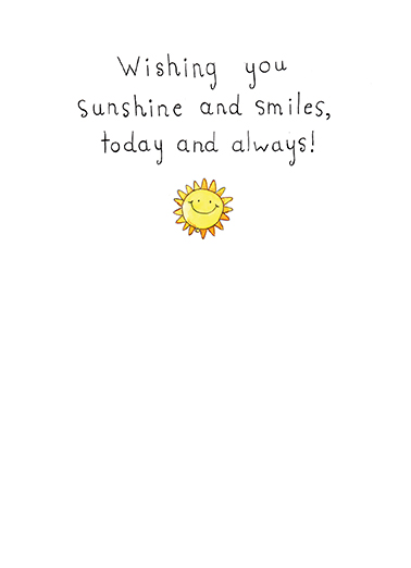 Sunshine and Smiles hi Simply Cute Ecard Inside