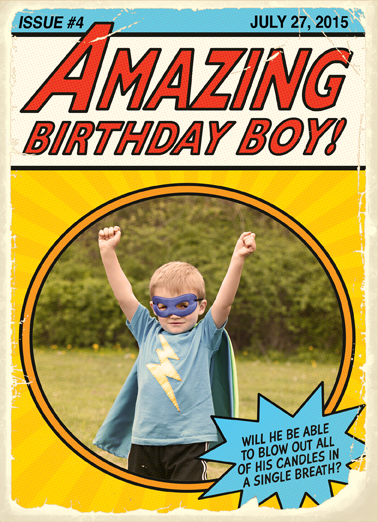 Super Birthday 5x7 greeting Ecard Cover