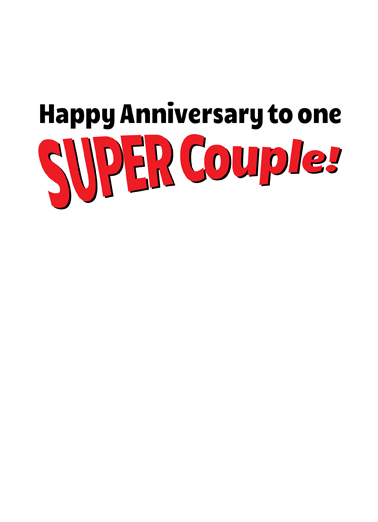 Super Couple 5x7 greeting Card Inside