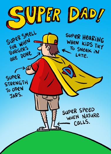 Super Dad FD Superhero Card Cover