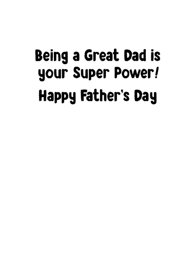 Super Dad FD Father's Day Card Inside