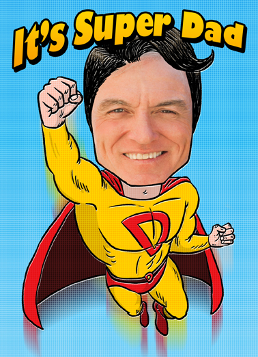 Super Dad Superhero Ecard Cover