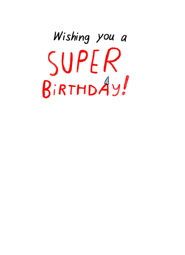 Superhero Birthdays Birthday Card Inside