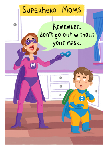 Superhero Moms Essential Worker Card Cover