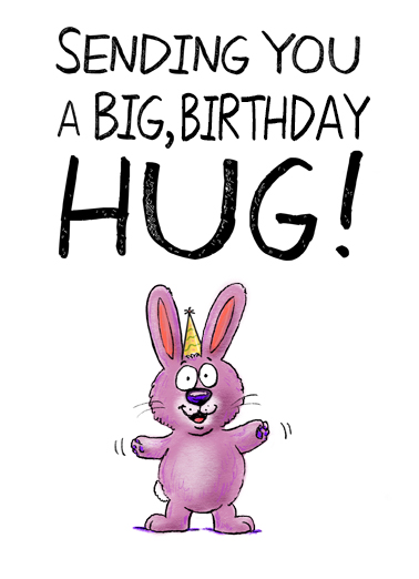 Sweet Birthday Hug For Her Ecard Cover