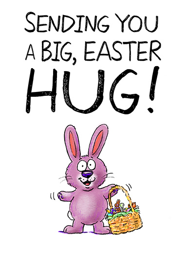 Sweet Easter Hug Hug Ecard Cover