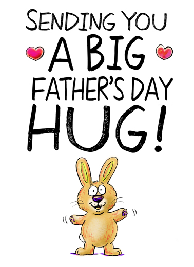 Sweet Father's Day Hug Hug Card Cover