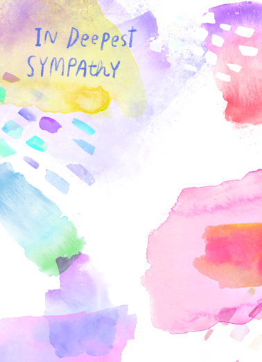 Sympathy Watercolor One from the Heart Card Cover