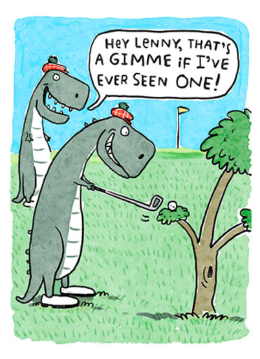 T Rex Golf  Ecard Cover