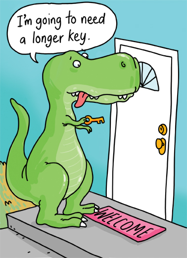 T-Rex key Business Greeting Card Cover