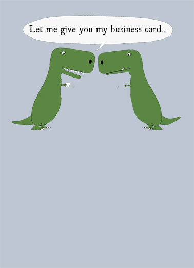 TRex Business Card Illustration Card Cover