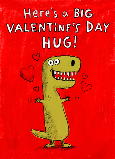 TRex Hug Sweet Card Cover