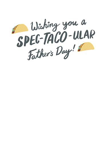 Taco Tuesday Dad Lettering Card Inside