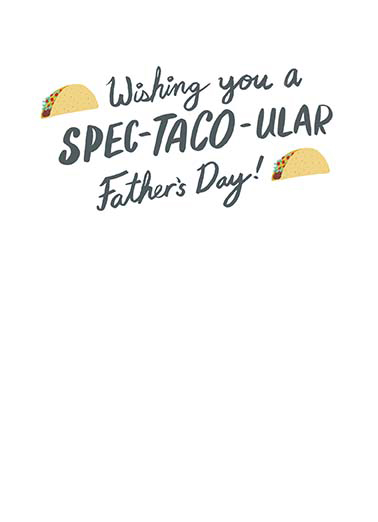 Taco Tuesday Dad Dad Jokes Card Inside