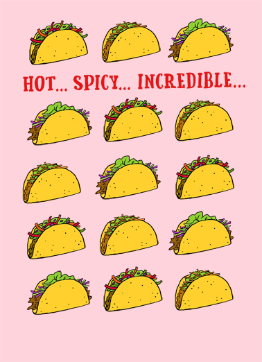 Tacos VAL Valentine's Day Ecard Cover