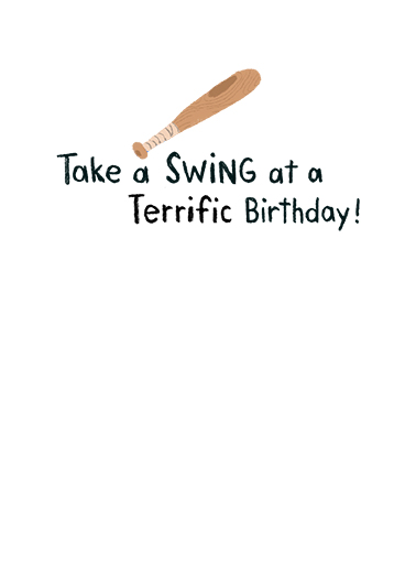 Take A Swing Birthday Card Inside