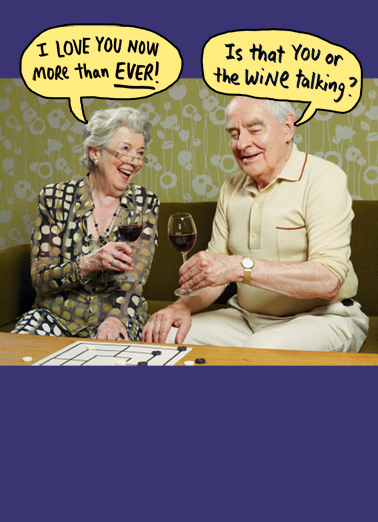 Talking to Wine 5x7 greeting Card Cover