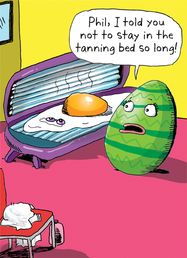 Tanning Bed Easter Ecard Cover