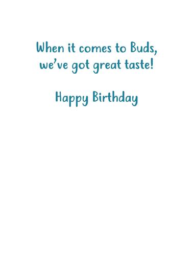 Taste Buds Birthday Card Inside