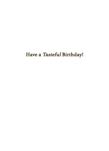 Tasteful Birthday  Ecard Inside