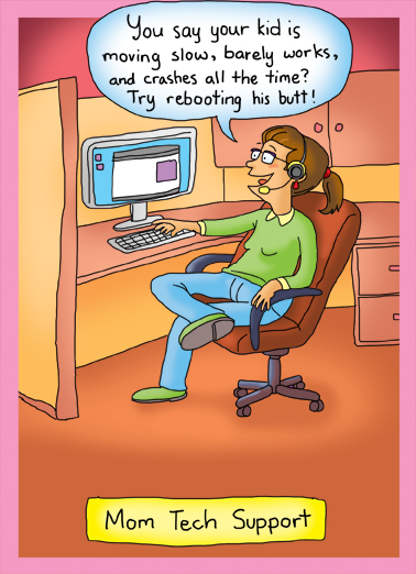 Tech Support Mother's Day Ecard Cover