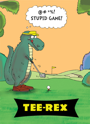 Tee Rex Golf Ecard Cover