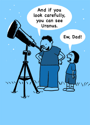 Telescope Father's Day Card Cover