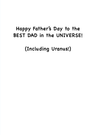 Telescope Father's Day Card Inside