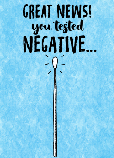 Tested Negative Birthday Ecard Cover