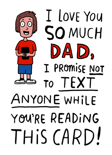 Text Anyone Father's Day Card Cover