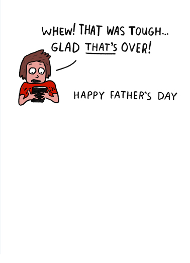 Text Anyone Father's Day Card Inside