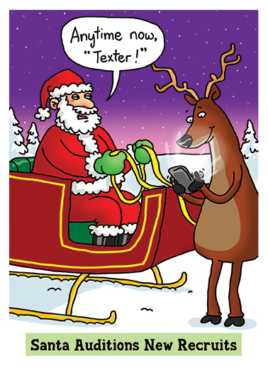 Texter - Funny Christmas Card to personalize and send.