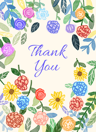 Thank You Flowers Thank You Card Cover