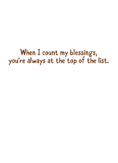 Thanksgiving Blessings  Ecard Inside