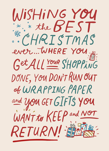 The Best Christmas Lettering Card Cover