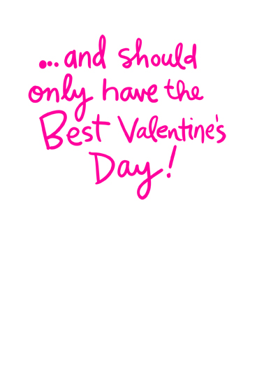 The Best Valentine Valentine's Day Card Inside