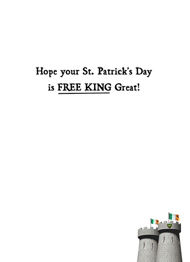 The Good King St. Patrick's Day Card Inside