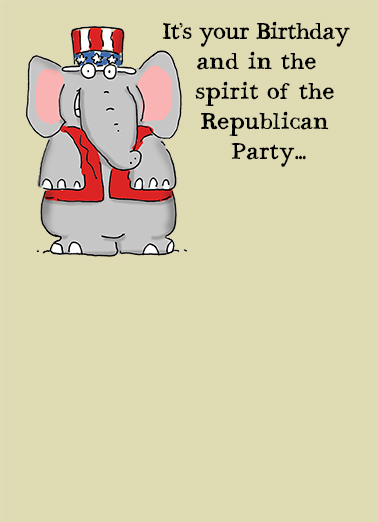 The Republican Party 5x7 greeting Ecard Cover